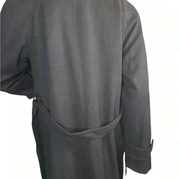 Vintage Armani Collezioni Black Poly Techno Lightweight Belted Trench Coat. - Picture 12 of 15